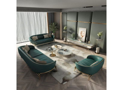 Sofá de 3 plazas con diseño de set de sillones, sofá acolchado, sofá, sofá moderno.