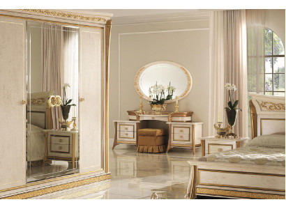 Vanity table mesa dormitorio taburete espejo juvenil antiguo estilo madera