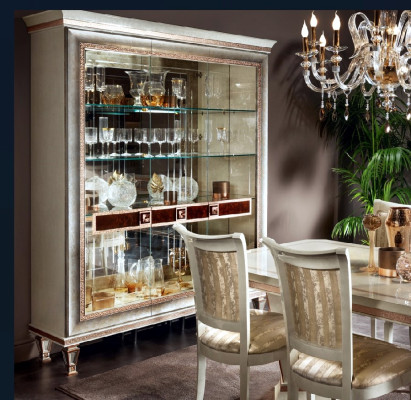 Vitrina armario Vitrinas Sala de estar Mostrar Armarios Diseño Muebles italianos Nuevos.