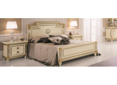 Cama real 2 mesitas de noche Conjunto de dormitorio de 3 piezas Set de madera Camas nuevas