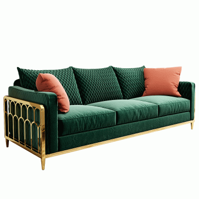Sofá de cuero, sofá acolchado asiento juego de 3+2+1 asientos conjunto Diseño Sofás