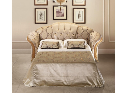 Sofá de 3 plazas con función de cama, tela de tapicería de muebles de arredoclassic.