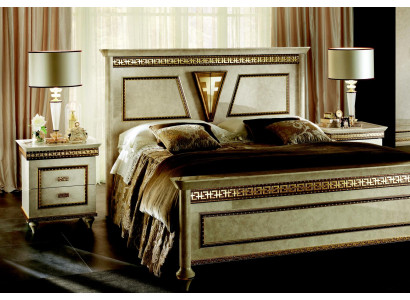 Cama 2x mesita de noche 3 piezas. Conjunto de dormitorio diseño muebles de lujo moderno camas nuevo