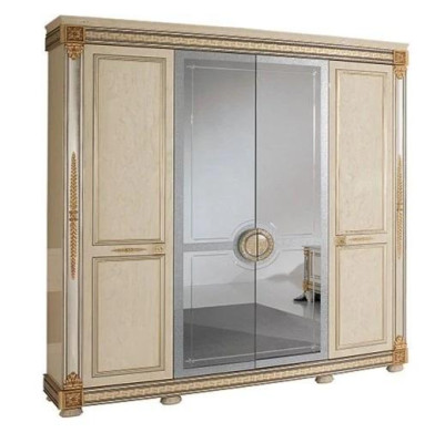 Armario de ropa de lujo Armarios de ropa Muebles brillantes de diseñador Vivienda de madera Nueva