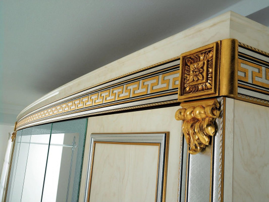 Armario de ropa de lujo Armarios de ropa Muebles brillantes de diseñador Vivienda de madera Nueva