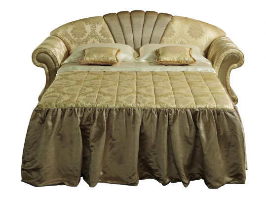 Sofá de 2 plazas diseño clásico de tela de tapicería con función de cama.