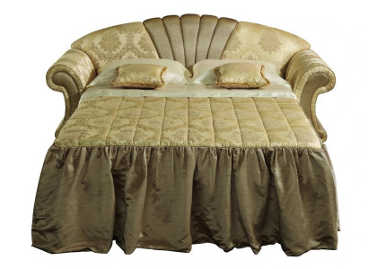 Sofá de 2 plazas diseño clásico de tela de tapicería con función de cama.