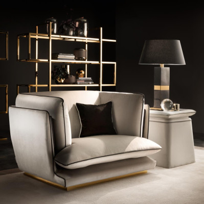 Diseño de tela Sofá Sillón 1 plaza Sofás tapizados Lounge Club Nuevo