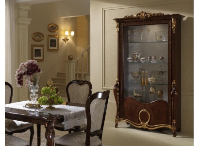 Muebles de sala de estar Vitrina de madera clásica vidrio armario nuevo