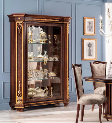 Vitrina de 2 puertas de madera Armario Vitrinas Sala de estar Vitrinas de diseño de gabinetes de exhibición de vidrio Muebles