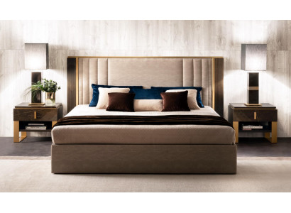 Cama 2x Mesita de noche Diseño Dormitorio 3 piezas Conjunto clásico de lujo Muebles