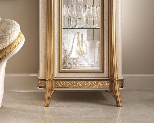 Lujo escaparate vitrina gabinete de vidrio estilo clásico mueble estante ITALIA NUEVO