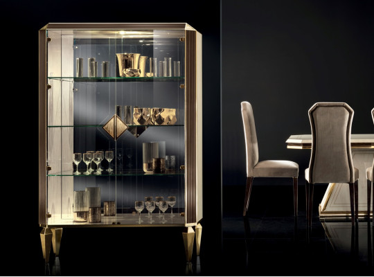 Vitrina Muebles de lujo italianos Vitrinas arredoclassic Armario de lujo de cristal Nuevo
