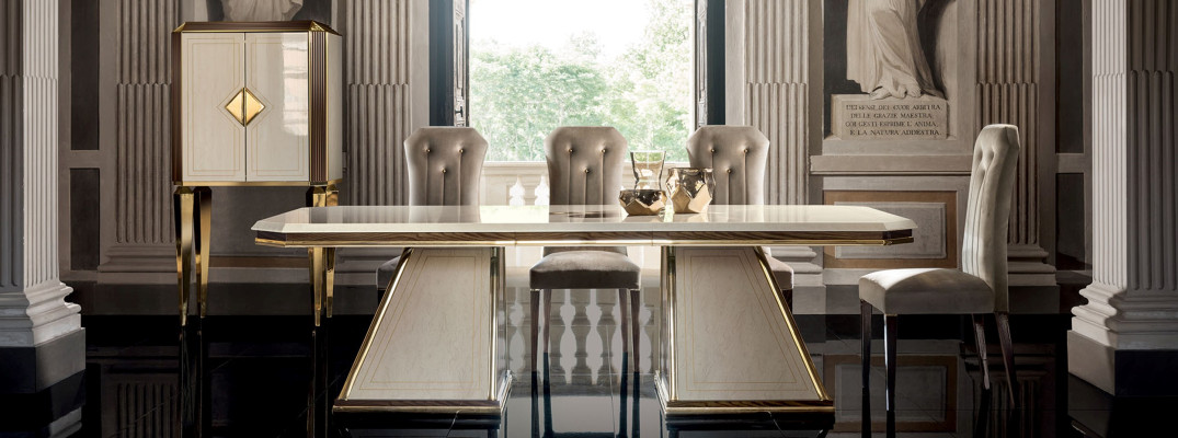 Mesa de comedor mesa de diseñador Muebles estilo italiano Decoración Mesas de comedor nuevas