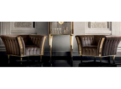 Silla Club Lounge de respaldo, sillón tapizado, sofá de un asiento, terciopelo para televisión de arredoclassic.