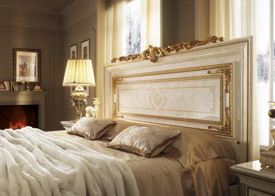 Diseño de cama acolchada de lujo, camas dobles de hotel de madera, habitación de dormir arredoclassic