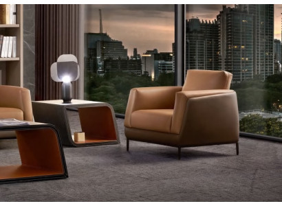 Sillón de cuero Sofá de televisión 1 plaza Sofá de relax de lujo Sofá tapizado