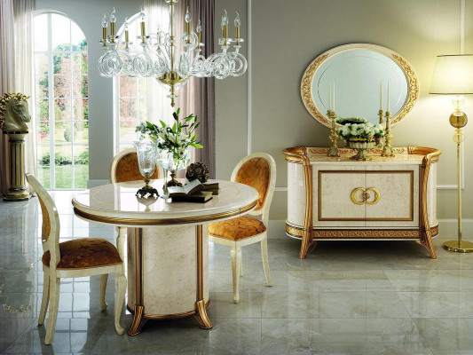 Cómoda de diseño de madera armario de lujo aparador beige