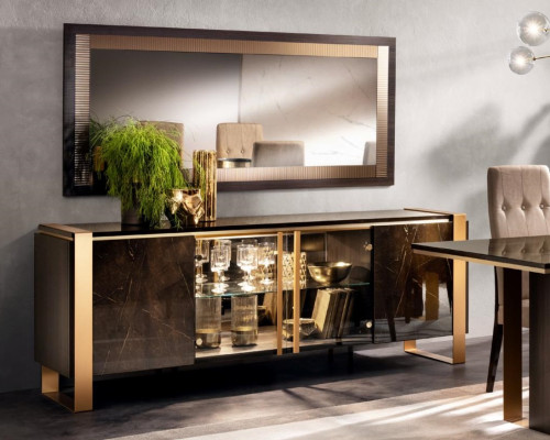 Diseñador cómoda aparador tablero bajo armario sala de estar estante de lujo metal