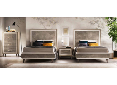 Muebles italianos diseñadores mesitas de noche, cama juego de 3 piezas. Camas