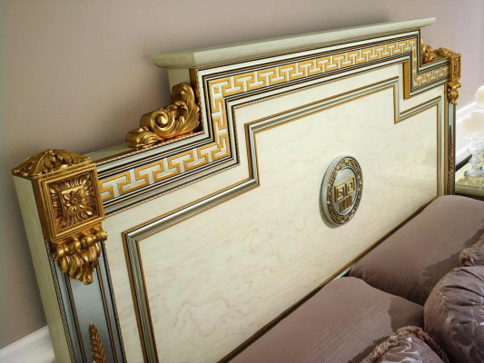 Lujo dormitorio cama tapizada Diseño lujo doble camas de hotel cama king size