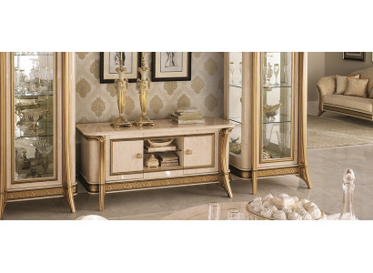 Diseño estantes rtv Sideboard Mueble de televisión Mueble bajo pared Armario de lujo Cómoda Estante