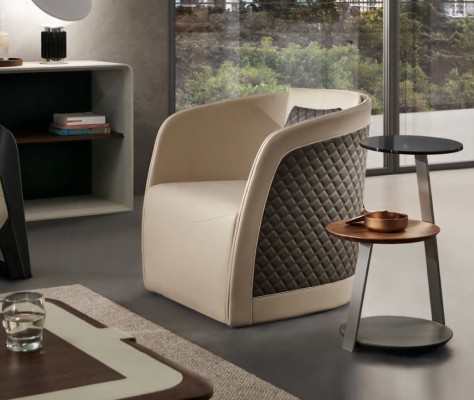 Sillón Lounge de lujo Club de televisión Asiento tapizado Sillón Diseño Sofá