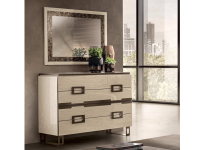 Mesa de madera con espejo, tocadores, armario de tocador, diseño moderno, grupo de muebles.