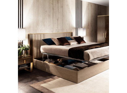 Diseño de cama de madera para dormitorio Muebles tapizados de lujo Camas dobles arredoclassic.