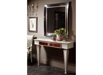 Mesa de consola con espejo lujo consola cómoda dormitorio barroco rococó