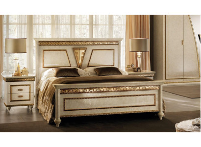 Cama Acolchada Diseño Lujo Doble Camas de Hotel Madera Dormitorio arredoclassic