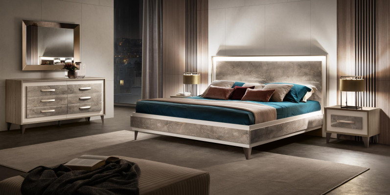 Cómoda Armario Espejo Diseño Muebles Muebles Guardarropa 2 piezas Set arredoclassic
