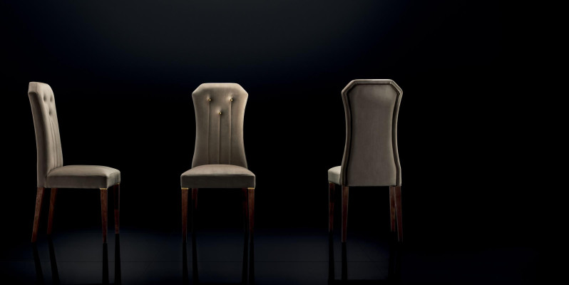 Silla 1x Comedor Lounge de TV Textil Silla tapizada arredoclassic