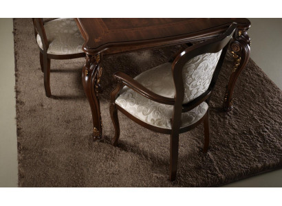 Silla clásica 1x Sillón de respaldo de comedor Lounge Club con reposabrazos Lujo Nuevo