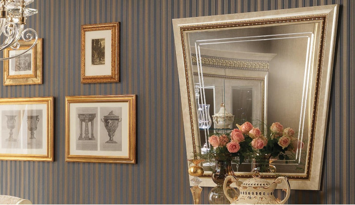 Espejo de diseño clásico espejo de pared muebles barrocos rococó marco arredoclassic