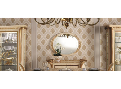 Diseño Espejo Espejo de Pared Marco de Madera Real Espejo Colgante Muebles de Lujo Barroco.