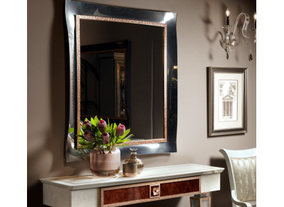 Espejo grande clásico para pared con marco de madera para colgar, nuevo.