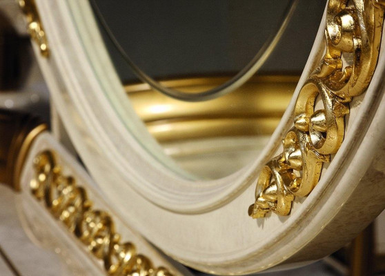 Diseño Espejo Espejo de pared Marco de madera Espejo colgante Lujo Muebles italianos
