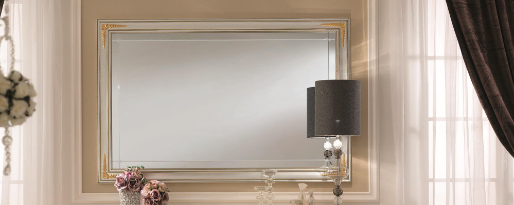 Espejo Espejo de pared Espejo de pasillo Rectangular Madera Decoración de pared Espejito Barroco