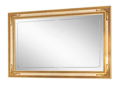 Espejo de pared clásico con marco de madera, muebles espejo dorado 170x110 marco de madera pared.