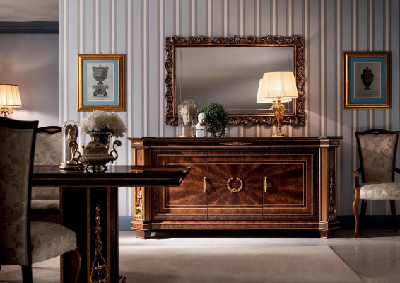Espejo de diseño clásico de muebles italianos Espejo de pared de vidrio arredoclassic Nuevo