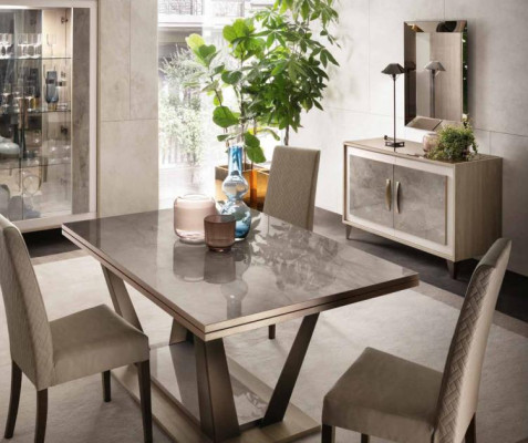 Mesa de comedor Sala de estar Conjunto de muebles de madera Diseño de muebles italianos