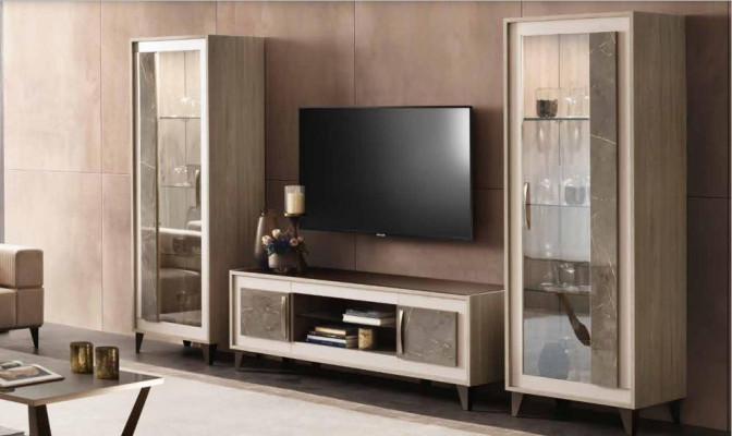 Buffet de lujo escaparate vitrina armario vidrio estilo moderno italiano