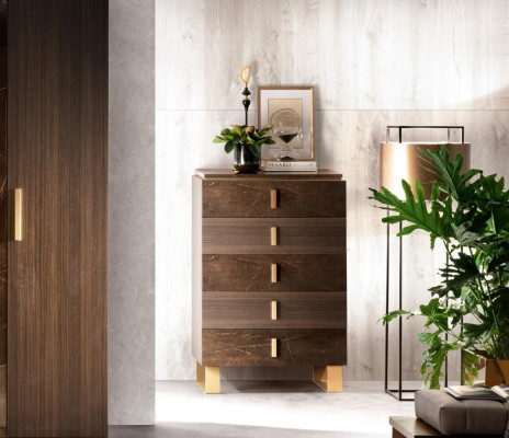 Cómoda bufé cómodas bufés 5 cajones armario alto armario madera nuevo