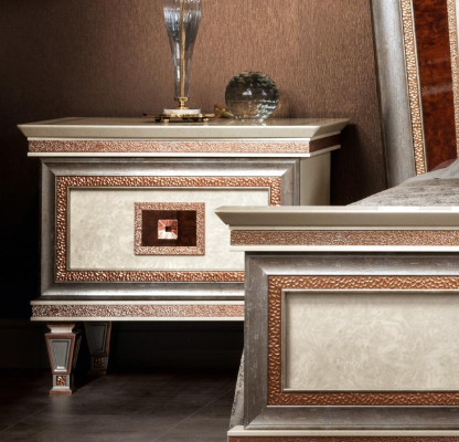 Diseñador mesita de noche de madera real Mesitas de noche Mesas Auxiliares Dormitorio de lujo