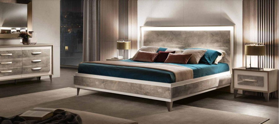 Cama Acolchada Diseño Lujo Cama Doble Hotel Dormitorio de Matrimonio arredoclassic