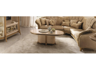 Madera Muebles italianos Estilo barroco Lujo Marrón Mesa de centro Mesa de sala de estar Nueva