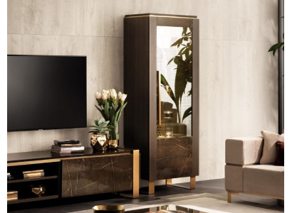 Vitrina de madera Armario Vitrinas clásicas de madera Diseño de armarios Muebles de sala