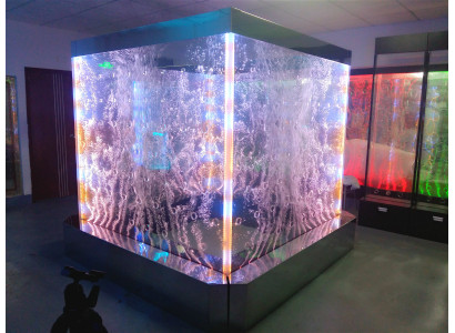 Panel de pared con luz LED, pared de agua, paredes de agua, burbujas de agua en la pared.