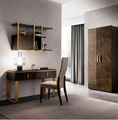 Estantería de pared Conjunto de escritorio Estante Armario arredoclassic Oficina Habitación 2 piezas Mesa
